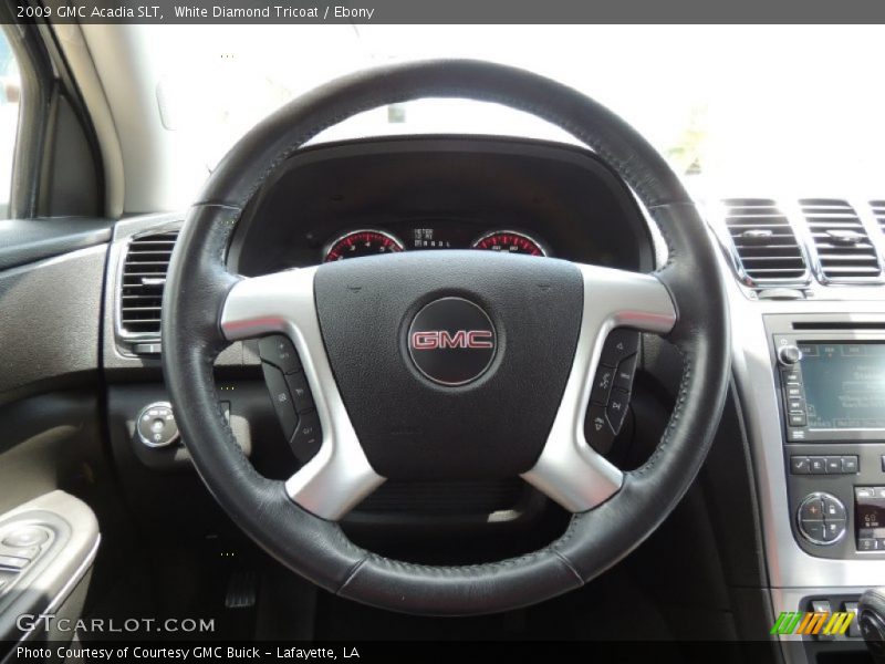 White Diamond Tricoat / Ebony 2009 GMC Acadia SLT