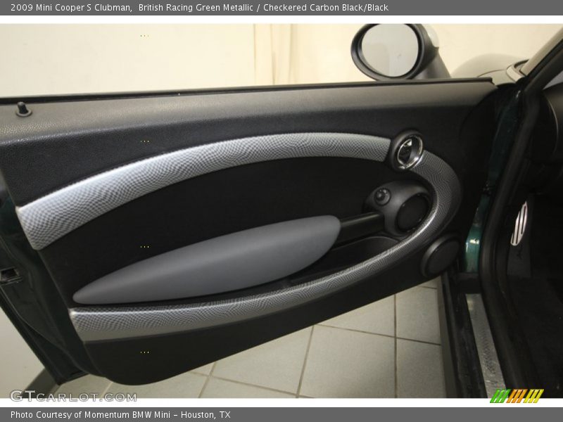 British Racing Green Metallic / Checkered Carbon Black/Black 2009 Mini Cooper S Clubman