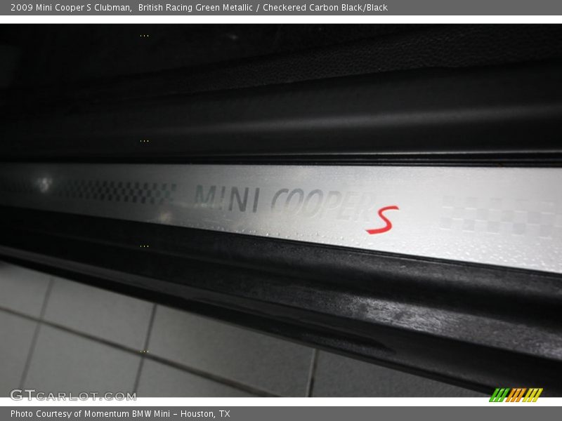 British Racing Green Metallic / Checkered Carbon Black/Black 2009 Mini Cooper S Clubman
