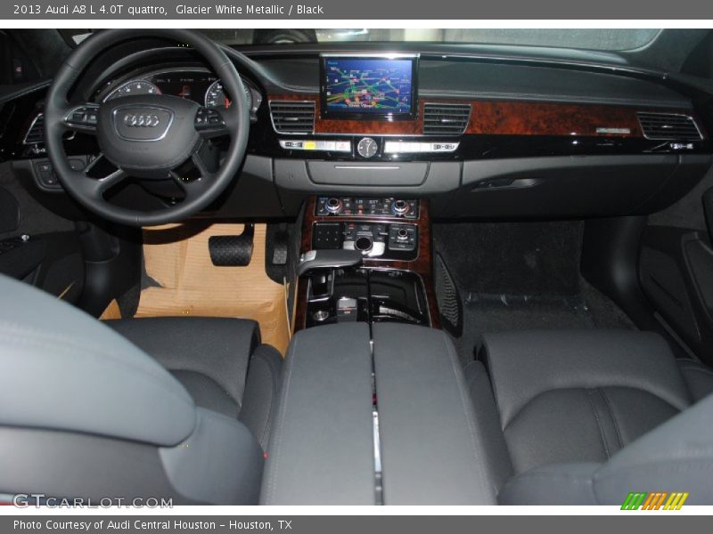 Glacier White Metallic / Black 2013 Audi A8 L 4.0T quattro
