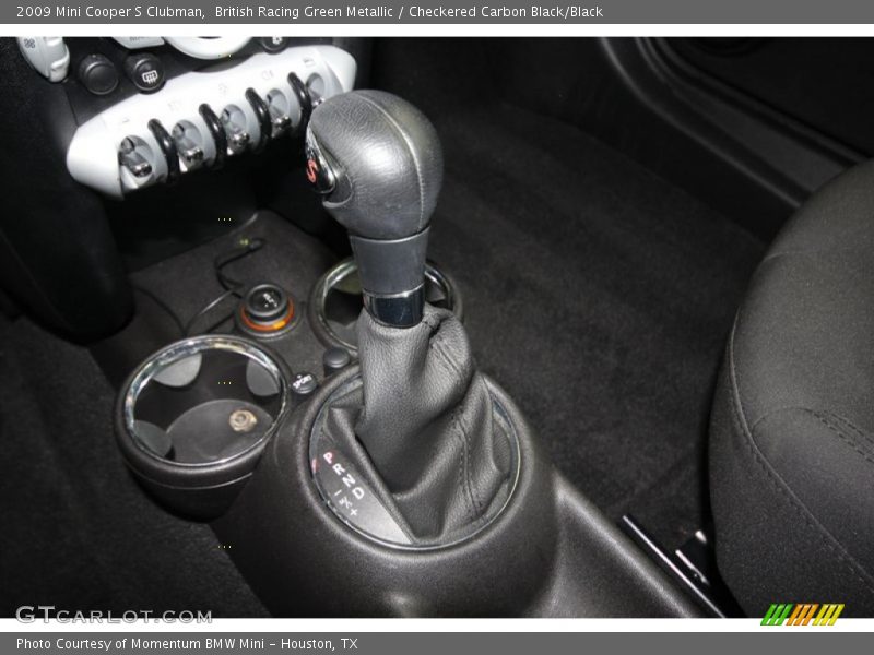 British Racing Green Metallic / Checkered Carbon Black/Black 2009 Mini Cooper S Clubman