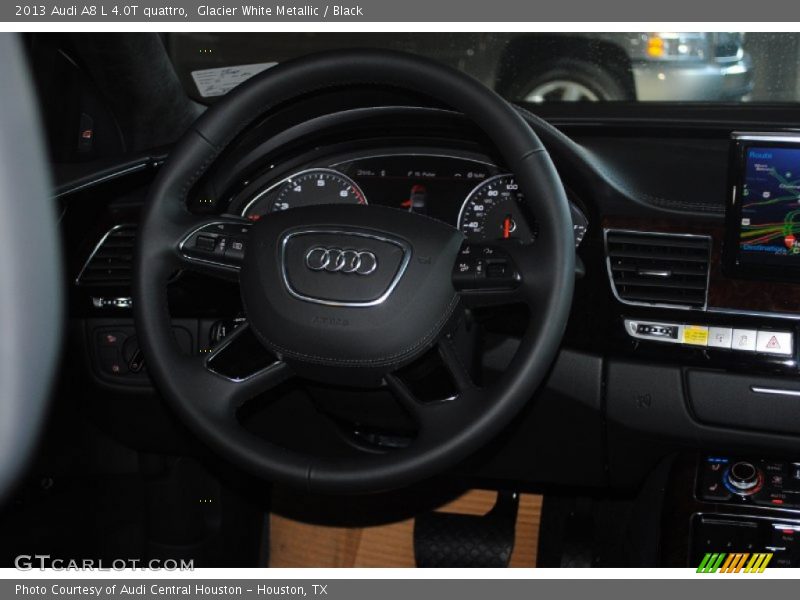 Glacier White Metallic / Black 2013 Audi A8 L 4.0T quattro