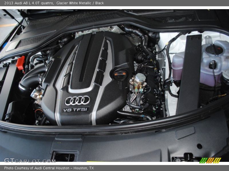 Glacier White Metallic / Black 2013 Audi A8 L 4.0T quattro