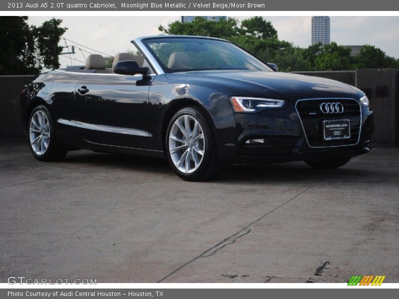 Moonlight Blue Metallic / Velvet Beige/Moor Brown 2013 Audi A5 2.0T quattro Cabriolet