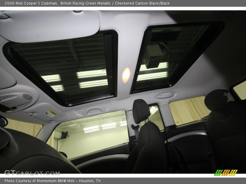 British Racing Green Metallic / Checkered Carbon Black/Black 2009 Mini Cooper S Clubman