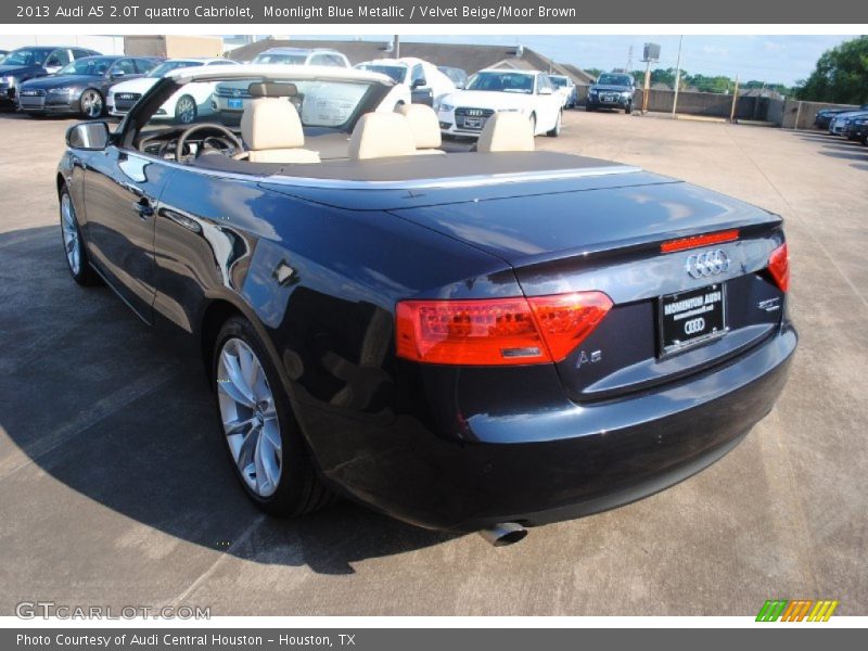 Moonlight Blue Metallic / Velvet Beige/Moor Brown 2013 Audi A5 2.0T quattro Cabriolet