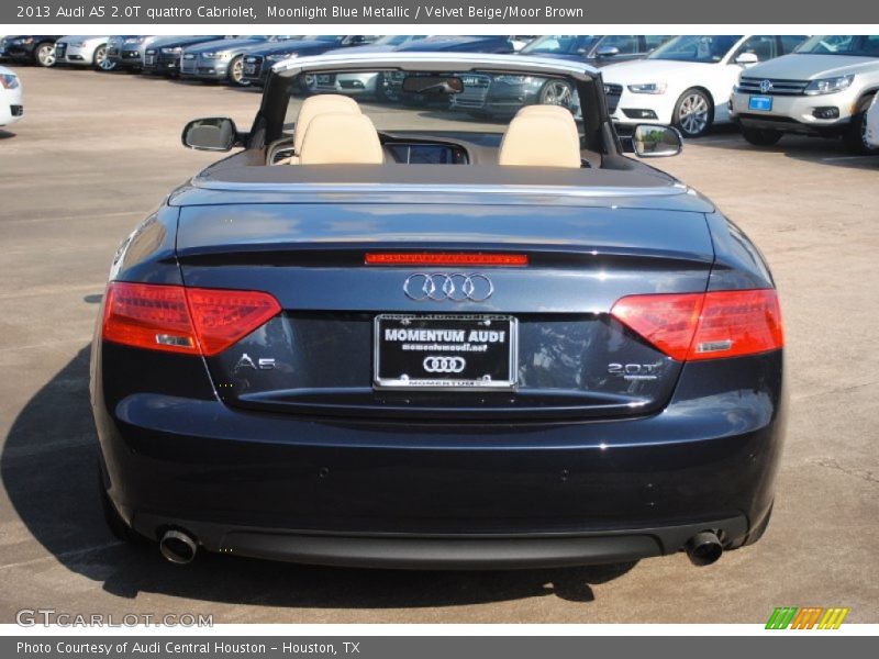 Moonlight Blue Metallic / Velvet Beige/Moor Brown 2013 Audi A5 2.0T quattro Cabriolet