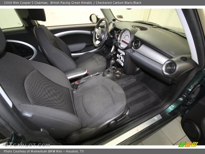 British Racing Green Metallic / Checkered Carbon Black/Black 2009 Mini Cooper S Clubman