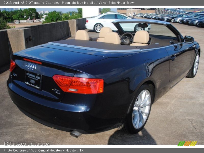Moonlight Blue Metallic / Velvet Beige/Moor Brown 2013 Audi A5 2.0T quattro Cabriolet