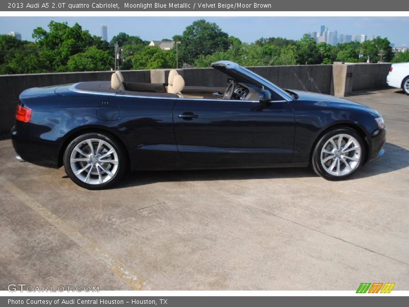 Moonlight Blue Metallic / Velvet Beige/Moor Brown 2013 Audi A5 2.0T quattro Cabriolet