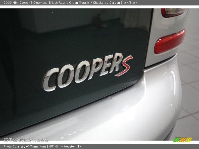 British Racing Green Metallic / Checkered Carbon Black/Black 2009 Mini Cooper S Clubman