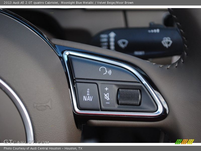 Moonlight Blue Metallic / Velvet Beige/Moor Brown 2013 Audi A5 2.0T quattro Cabriolet