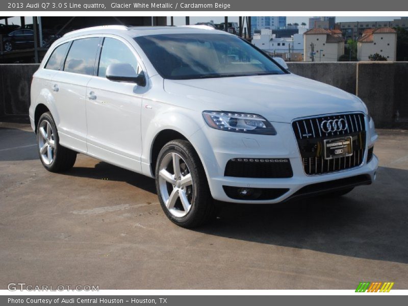 Glacier White Metallic / Cardamom Beige 2013 Audi Q7 3.0 S Line quattro