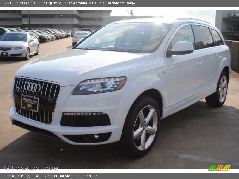 Glacier White Metallic / Cardamom Beige 2013 Audi Q7 3.0 S Line quattro