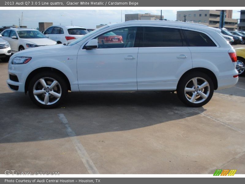 Glacier White Metallic / Cardamom Beige 2013 Audi Q7 3.0 S Line quattro