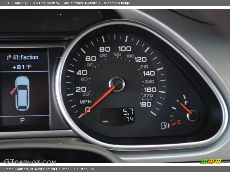 Glacier White Metallic / Cardamom Beige 2013 Audi Q7 3.0 S Line quattro