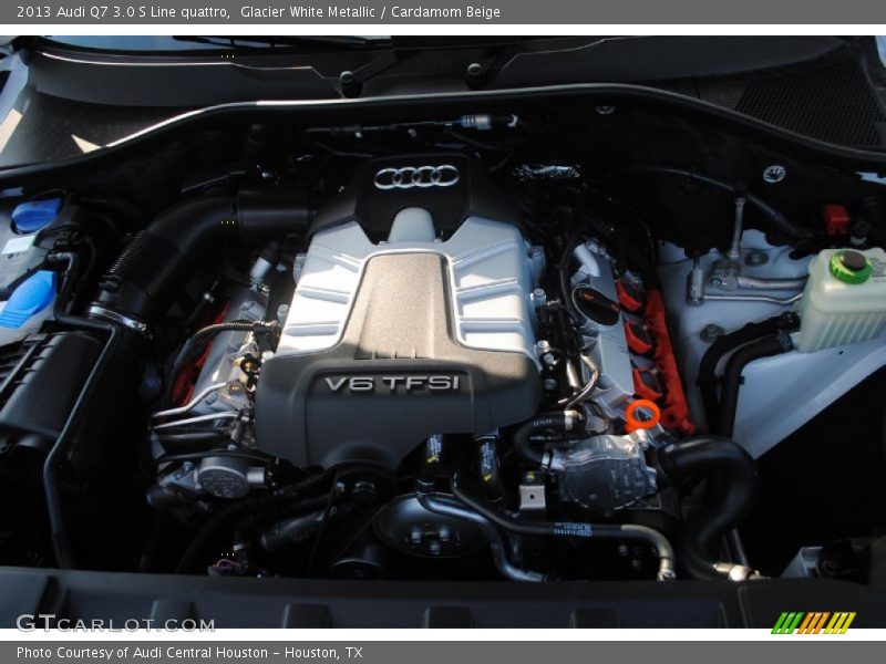 Glacier White Metallic / Cardamom Beige 2013 Audi Q7 3.0 S Line quattro