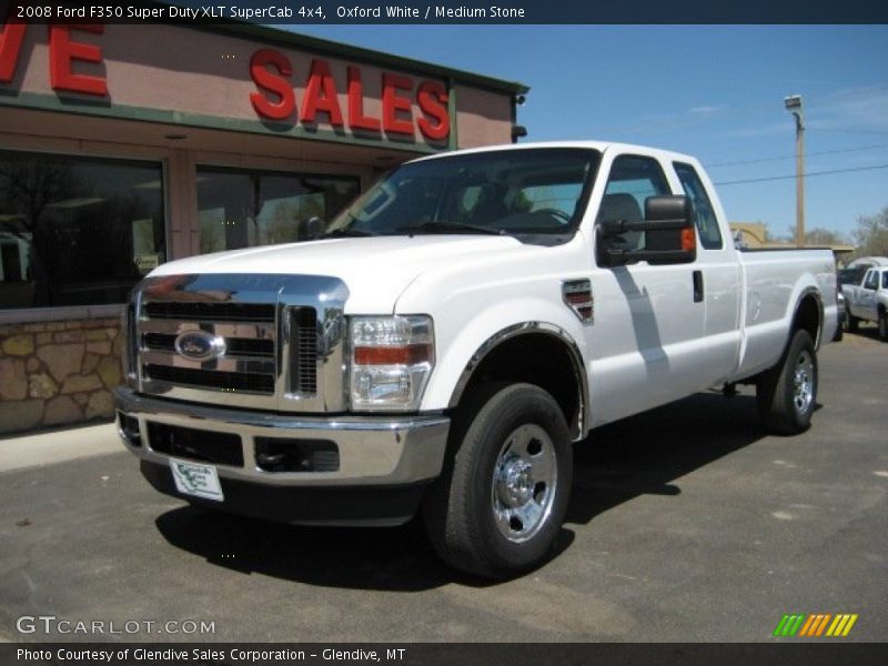 Oxford White / Medium Stone 2008 Ford F350 Super Duty XLT SuperCab 4x4