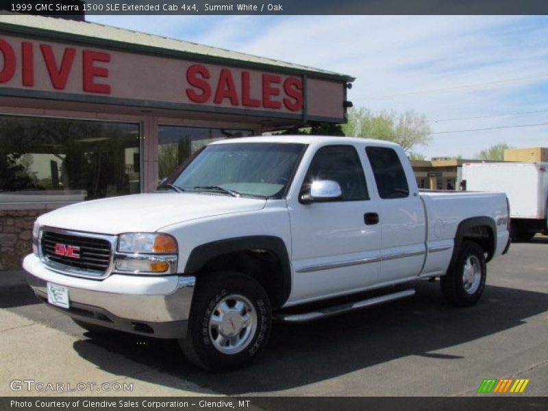 Summit White / Oak 1999 GMC Sierra 1500 SLE Extended Cab 4x4