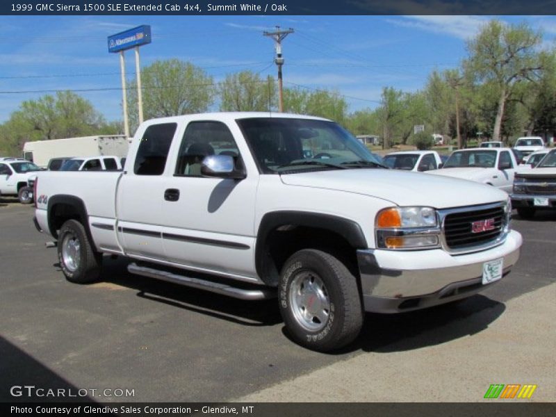 Summit White / Oak 1999 GMC Sierra 1500 SLE Extended Cab 4x4