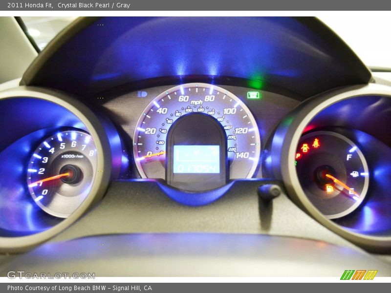 Crystal Black Pearl / Gray 2011 Honda Fit