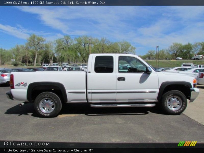 Summit White / Oak 1999 GMC Sierra 1500 SLE Extended Cab 4x4