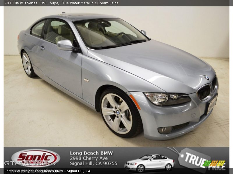 Blue Water Metallic / Cream Beige 2010 BMW 3 Series 335i Coupe