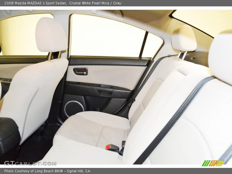 Crystal White Pearl Mica / Gray 2008 Mazda MAZDA3 s Sport Sedan