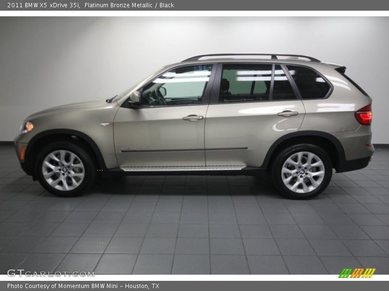 Platinum Bronze Metallic / Black 2011 BMW X5 xDrive 35i