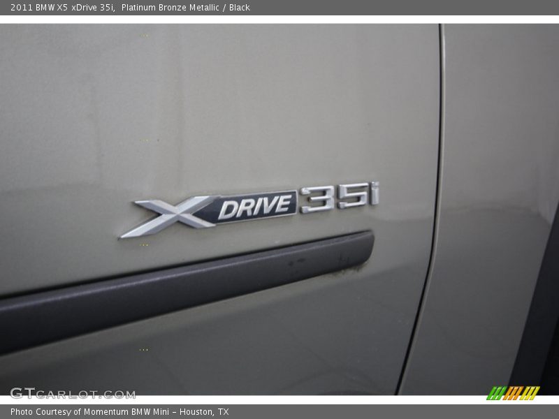 Platinum Bronze Metallic / Black 2011 BMW X5 xDrive 35i