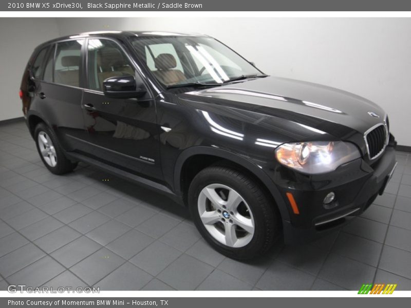 Black Sapphire Metallic / Saddle Brown 2010 BMW X5 xDrive30i