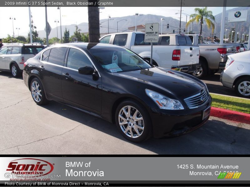Black Obsidian / Graphite 2009 Infiniti G 37 S Sport Sedan