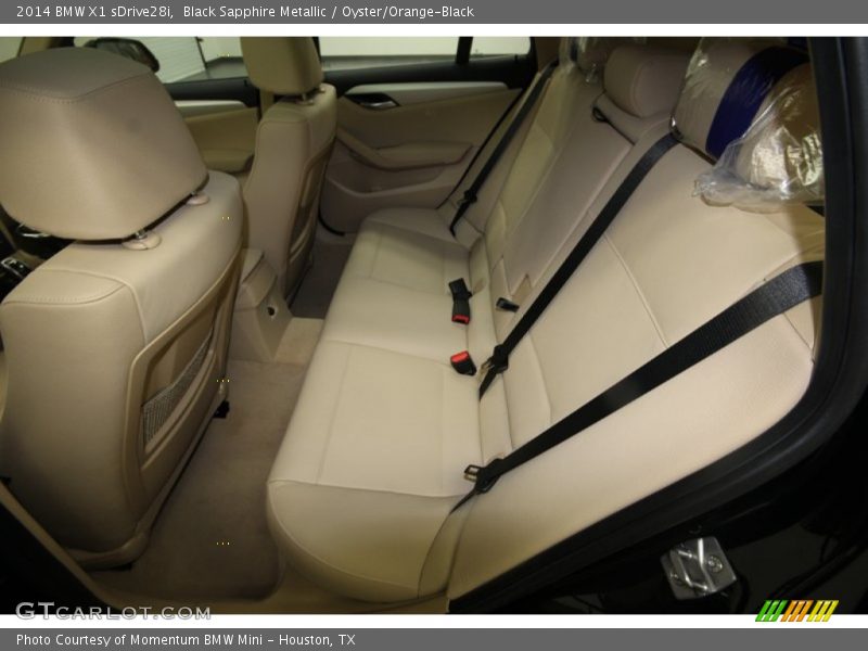 Black Sapphire Metallic / Oyster/Orange-Black 2014 BMW X1 sDrive28i
