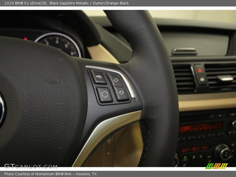 Black Sapphire Metallic / Oyster/Orange-Black 2014 BMW X1 sDrive28i