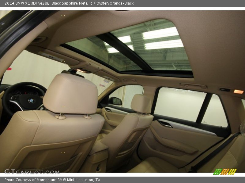 Black Sapphire Metallic / Oyster/Orange-Black 2014 BMW X1 sDrive28i
