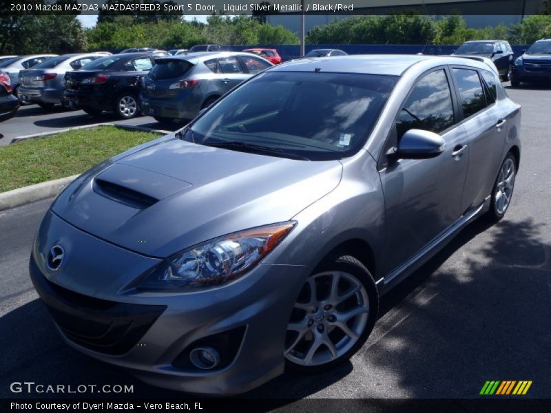 Liquid Silver Metallic / Black/Red 2010 Mazda MAZDA3 MAZDASPEED3 Sport 5 Door