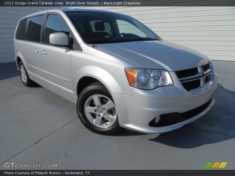 Bright Silver Metallic / Black/Light Graystone 2012 Dodge Grand Caravan Crew