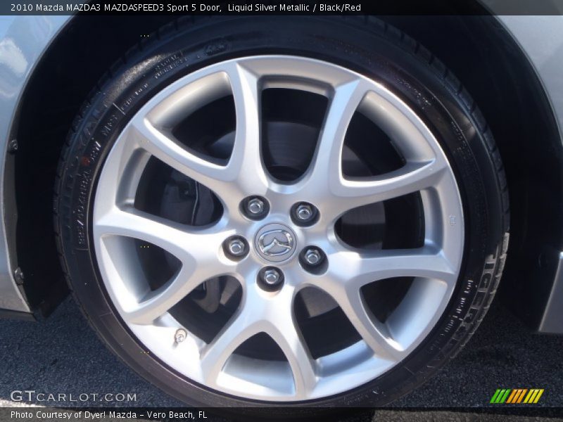 Liquid Silver Metallic / Black/Red 2010 Mazda MAZDA3 MAZDASPEED3 Sport 5 Door
