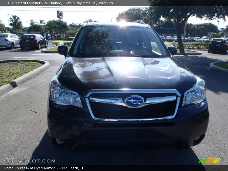Dark Gray Metallic / Platinum 2014 Subaru Forester 2.5i Limited