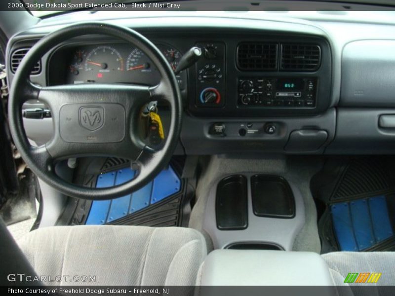 Black / Mist Gray 2000 Dodge Dakota Sport Extended Cab