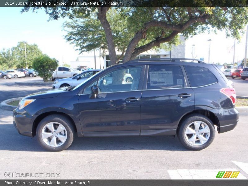 Dark Gray Metallic / Platinum 2014 Subaru Forester 2.5i Limited