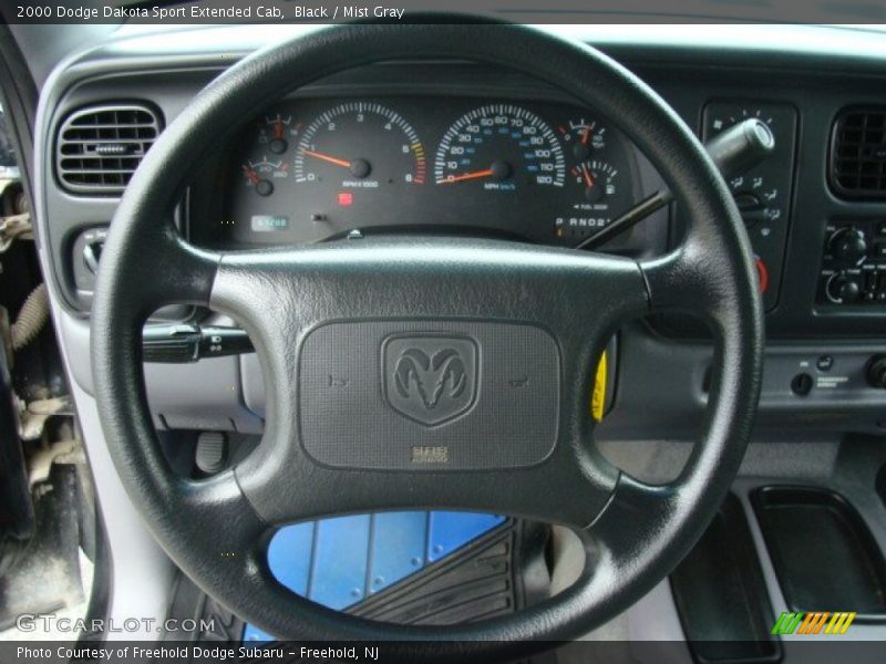 Black / Mist Gray 2000 Dodge Dakota Sport Extended Cab