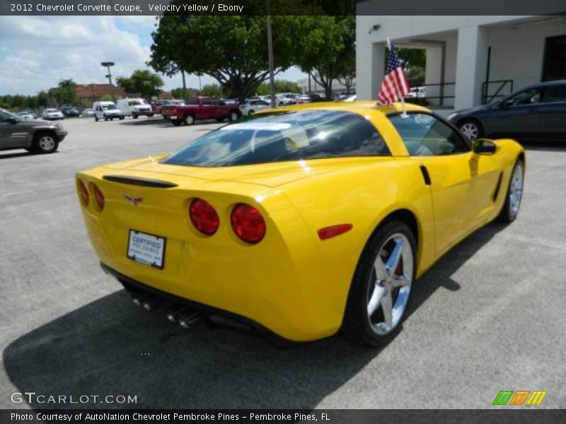 Velocity Yellow / Ebony 2012 Chevrolet Corvette Coupe