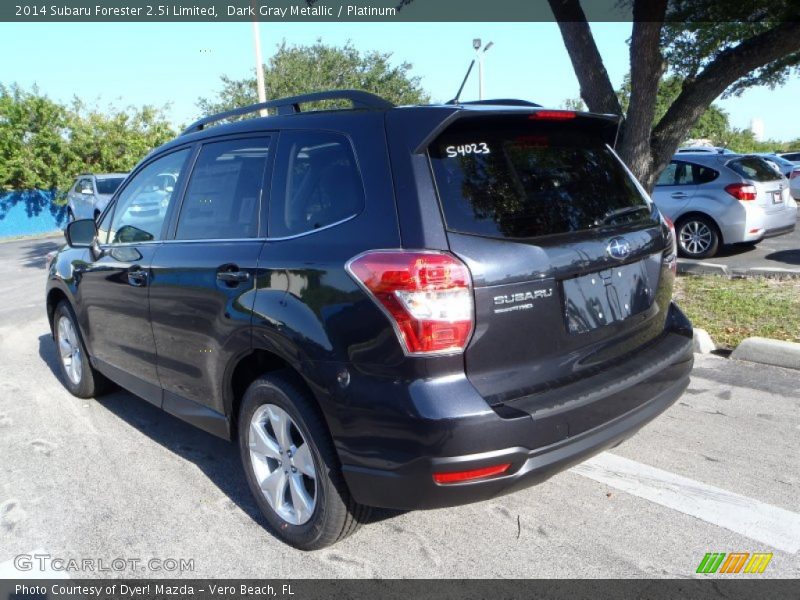 Dark Gray Metallic / Platinum 2014 Subaru Forester 2.5i Limited
