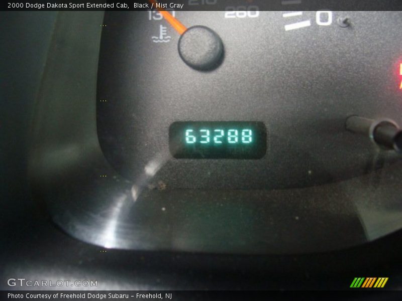 Black / Mist Gray 2000 Dodge Dakota Sport Extended Cab