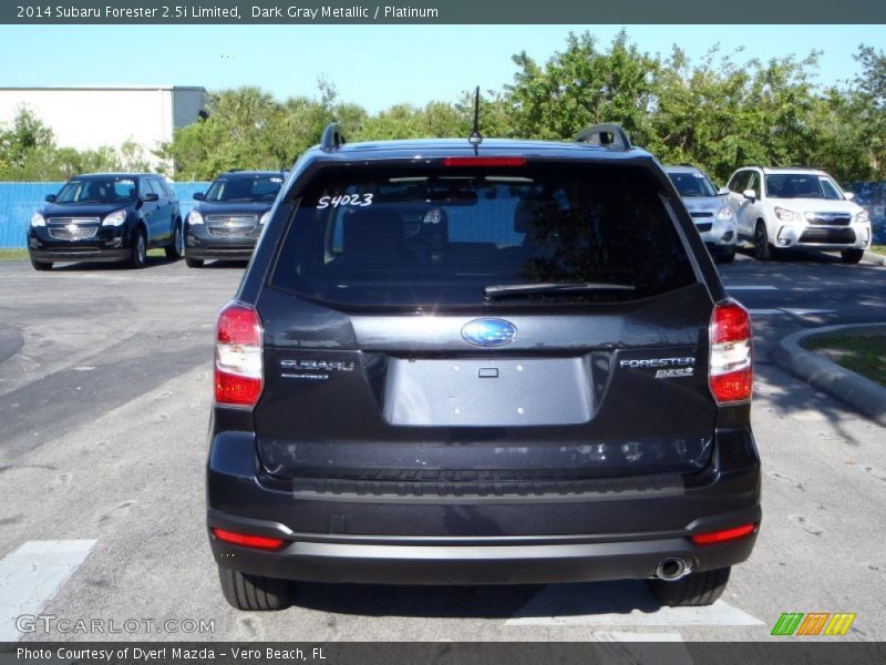 Dark Gray Metallic / Platinum 2014 Subaru Forester 2.5i Limited