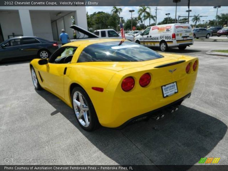 Velocity Yellow / Ebony 2012 Chevrolet Corvette Coupe