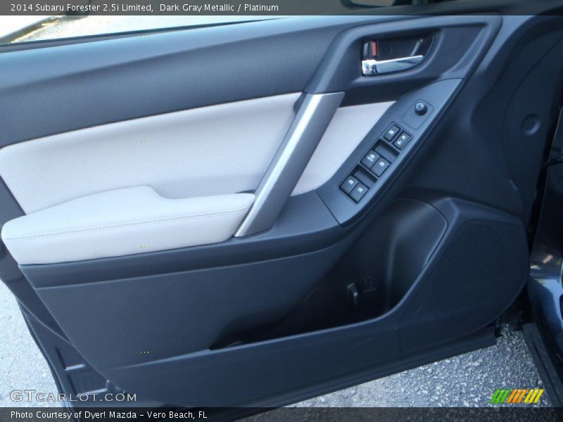 Dark Gray Metallic / Platinum 2014 Subaru Forester 2.5i Limited