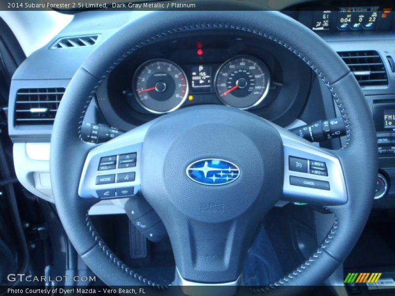 Dark Gray Metallic / Platinum 2014 Subaru Forester 2.5i Limited