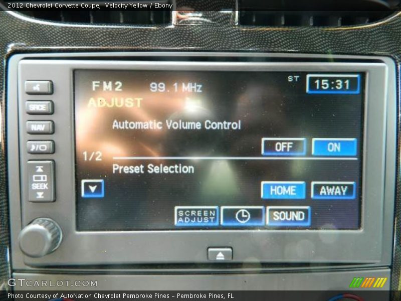 Velocity Yellow / Ebony 2012 Chevrolet Corvette Coupe